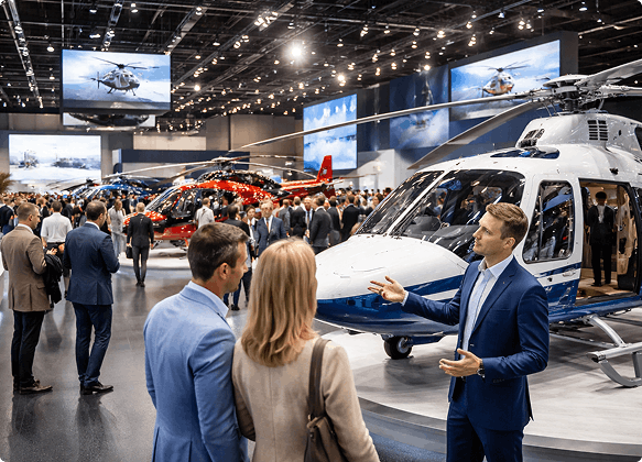 Why Aerblu invests in global helicopter exhibitions and industry partnerships